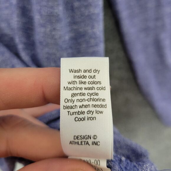 ATHLETA 721632 Purple Suri Bubble Hem Top Long Sleeve SIZE SMALL - Picture 9 of 10